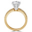 Round Cut Diamond Multi-Stone 6-Prong Engagement Ring with Round Diamond Accents in Yellow Gold - #2303WS-Y