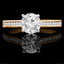 Round Cut Diamond Multi-Stone 4-Prong Engagement Ring with Round Diamond Accents in Yellow Gold - #DMITRY-Y