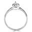 Pear Cut Diamond Solitaire 3-Prong Engagement Ring in White Gold - #HR10071-W