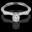 Round Cut Diamond Multi-Stone 4-Prong Cathedral-Set Engagement Ring with Round Diamond Accents in White Gold - #HR10078-W