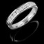Round Cut Diamond Semi-Eternity Channel-Set Wedding Band Ring in White Gold - #HR4508-W