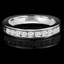 Round Cut Diamond Semi-Eternity Channel-Set Wedding Band Ring in White Gold - #HR4508-W