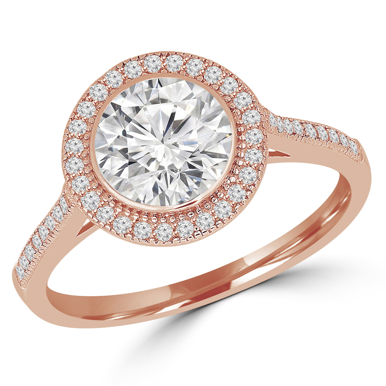 Lab Grown Diamond Bezel Set Engagement Ring in 14K Gold Low Profile, Ideal  Cut Diamond - Etsy