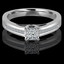 Princess Cut Diamond Multi-Stone Engagement Ring with Princess Cut Diamond Channel-Set Accents in White Gold - #HR4528-W