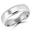 6.2 MM Polished Milgrain Mens Comfort Fit Wedding Band Ring in White Gold - #J103-620G-W