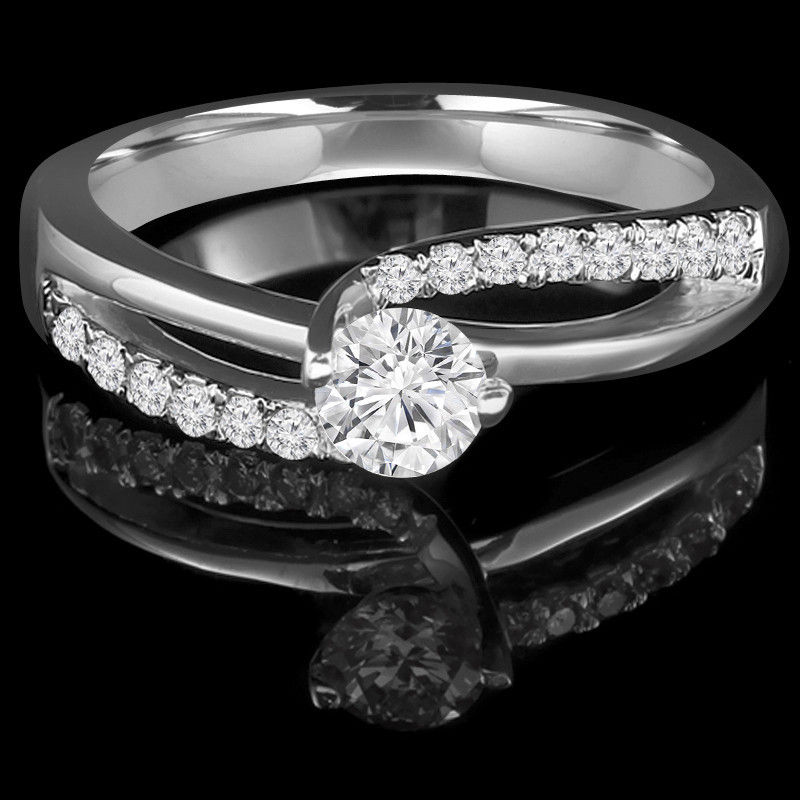 Criss Cross Engagement Ring | Bijoux Majesty