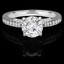 Round Cut Diamond Multi Stone 4-Prong Engagement Ring in White Gold - #SELITA-W