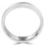 6.0 MM Brushed and Polished Concave Mens Comfort Fit Wedding Band Ring in White Gold - #JM095-W