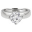 Round Cut Diamond Solitaire 4-Prong Engagement Ring in White Gold - #HR6948-W