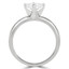 Round Cut Diamond Solitaire 4-Prong Engagement Ring in White Gold - #HR6948-W