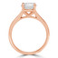 Round Cut Diamond Solitaire Engagement Ring in Rose Gold - #CALISTA-R