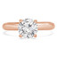 Round Cut Diamond Solitaire 4-Prong Engagement Ring in Rose Gold - #BONNIE-R