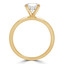 Round Cut Diamond Solitaire 4-Prong Engagement Ring in Yellow Gold - #BONNIE-Y