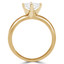 Round Cut Diamond Solitaire 4-Prong Engagement Ring in Yellow Gold - #HR6948-Y