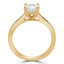 Round Cut Diamond Multi-Stone 4-Prong Engagement Ring with Round Diamond Accents in Yellow Gold - #JEANNE-Y