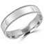 5.0 MM Brushed & Polished Milgrain Mens Comfort Fit Wedding Band Ring in White Gold - #J109-W