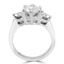 Round Cut Diamond Three-Stone 6-Prong Engagement Ring in White Gold - #IMP-R-A-W