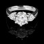 Round Cut Diamond Three-Stone 6-Prong Engagement Ring in White Gold - #IMP-R-A-W