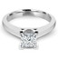 Princess Cut Diamond Solitaire V-Prong Engagement Ring in White Gold - #IMP-R-B-W