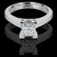 Princess Cut Diamond Solitaire V-Prong Engagement Ring in White Gold - #IMP-R-B-W