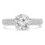 Round Cut Diamond Multi-Stone 4-Prong Engagement Ring with Round Diamond Accents in White Gold - #GIZA-W