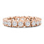 Round Cut Diamond Full-Eternity Shared-Prong Wedding Band Ring in Rose Gold - #2432L-R