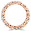 Round Cut Diamond Full-Eternity Shared-Prong Wedding Band Ring in Rose Gold - #2432L-R