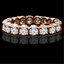 Round Cut Diamond Full-Eternity Shared-Prong Wedding Band Ring in Rose Gold - #2432L-R