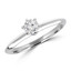 Round Cut Diamond Solitaire 5-Prong Engagement Ring in White Gold - #SRD1357-W