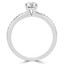 Round Cut Diamond Multi Stone 4-Prong Engagement Ring in White Gold - #NALA-W
