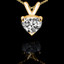 Heart Cut Diamond Solitaire 3-Prong Pendant Necklace with Chain in Yellow Gold - #PHF-Y