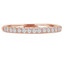Round Cut Diamond Semi-Eternity Wedding Band Ring in Rose Gold - #DOUBLE-HALO-BAND-R