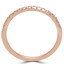 Round Cut Diamond Semi-Eternity Wedding Band Ring in Rose Gold - #DOUBLE-HALO-BAND-R