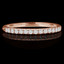 Round Cut Diamond Semi-Eternity Wedding Band Ring in Rose Gold - #DOUBLE-HALO-BAND-R