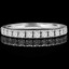 Round Cut Diamond Semi Eternity Band Ring in White Gold - #PAULO-B-W