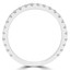 Round Cut Diamond Semi-Eternity Wedding Band Ring in White Gold - #ELIAS-BAND-W