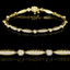 Round Cut Diamond Shared-Prong Fashion Tennis Bracelet in Yellow Gold - #B1741-Y