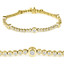 Round Cut Diamond Bezel-Set Tennis Bracelet in Yellow Gold - #B2118-Y