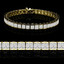 Radiant Cut Diamond Bar Set Tennis Bracelet in Yellow Gold - #B-619-Y