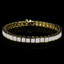 Radiant Cut Diamond Bar Set Tennis Bracelet in Yellow Gold - #B-619-Y