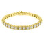Round Cut Diamond Multi-Stone 4-Prong Vintage Fashion Tennis Bracelet in Yellow Gold - #MIR-B-1859-Y