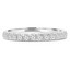 Round Cut Diamond Multi-Stone Semi-Eternity Wedding Band Ring in White Gold - #IWA-B-W
