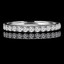 Round Cut Diamond Multi-Stone Semi-Eternity Wedding Band Ring in White Gold - #IWA-B-W