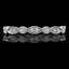 Round Cut Diamond Multi-Stone Semi-Eternity Wedding Band Ring in White Gold - DARIO-B-W