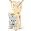Radiant Cut Diamond Solitaire 4-Prong Pendant Necklace with Chain in Yellow Gold - #PE5-Y-RAD