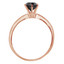 Round Cut Black Diamond Solitaire 6-Prong Engagement Ring in Rose Gold - #S6R-BLK-R