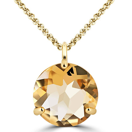 yellow 724b p60 citrine 10k chain pendant cut round gold bigcommerce
