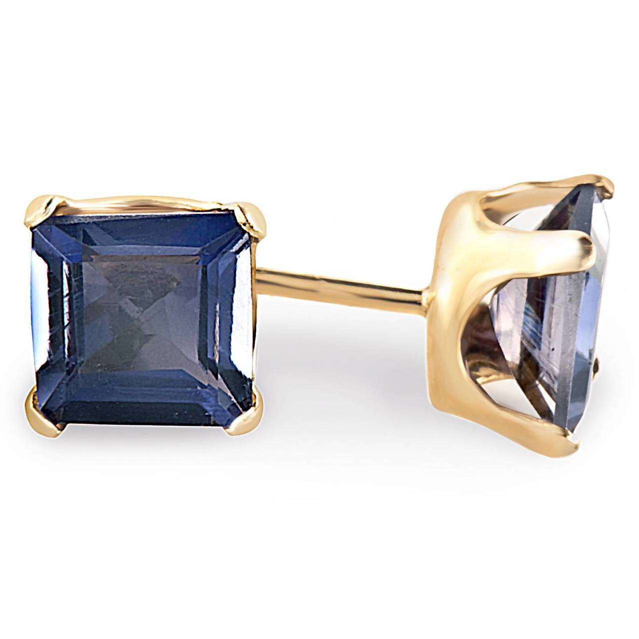 iolite stud earrings