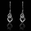 Round Cut Diamond Dangle Drop Earrings 14K White Gold  - #EAQT4457