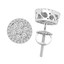 Round Cut Diamond Stud Earrings 14K White Gold  - #EAOH7485
